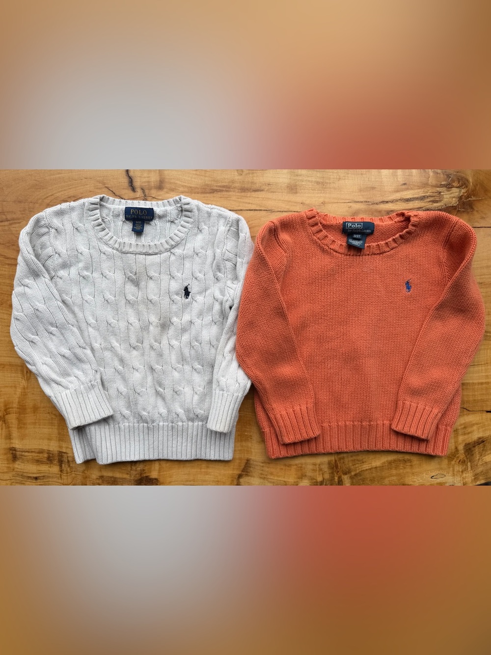 Polo by Ralph Lauren Toddler Cable Crew Sweater Bundle (Size 3T)